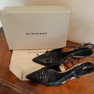 Burberry Check Slingback Mules